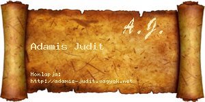 Adamis Judit névjegykártya