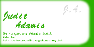 judit adamis business card